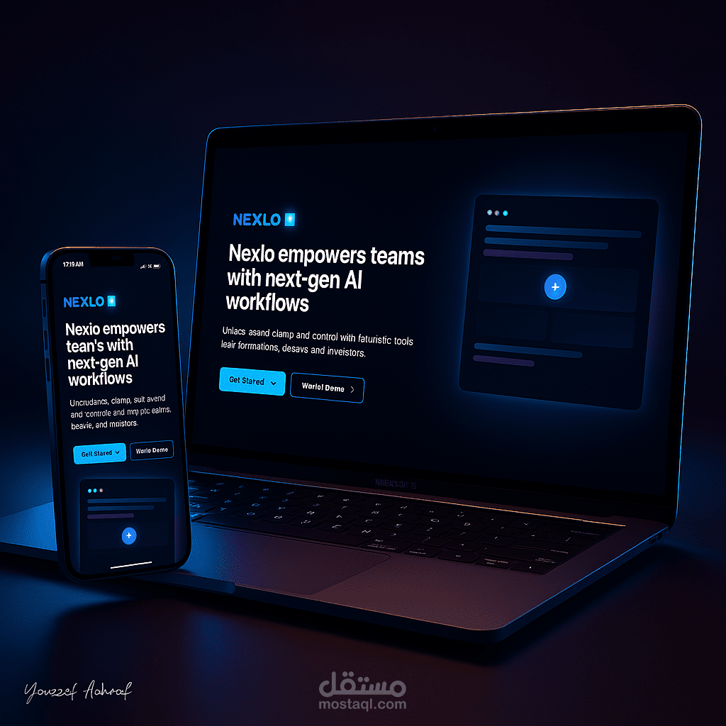 Nexlo, a futuristic SaaS landing page