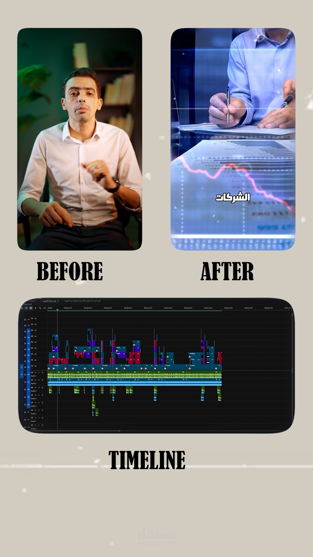 ? مونتاج Reel اقتصادي لمنصات التواصل الاجتماعي