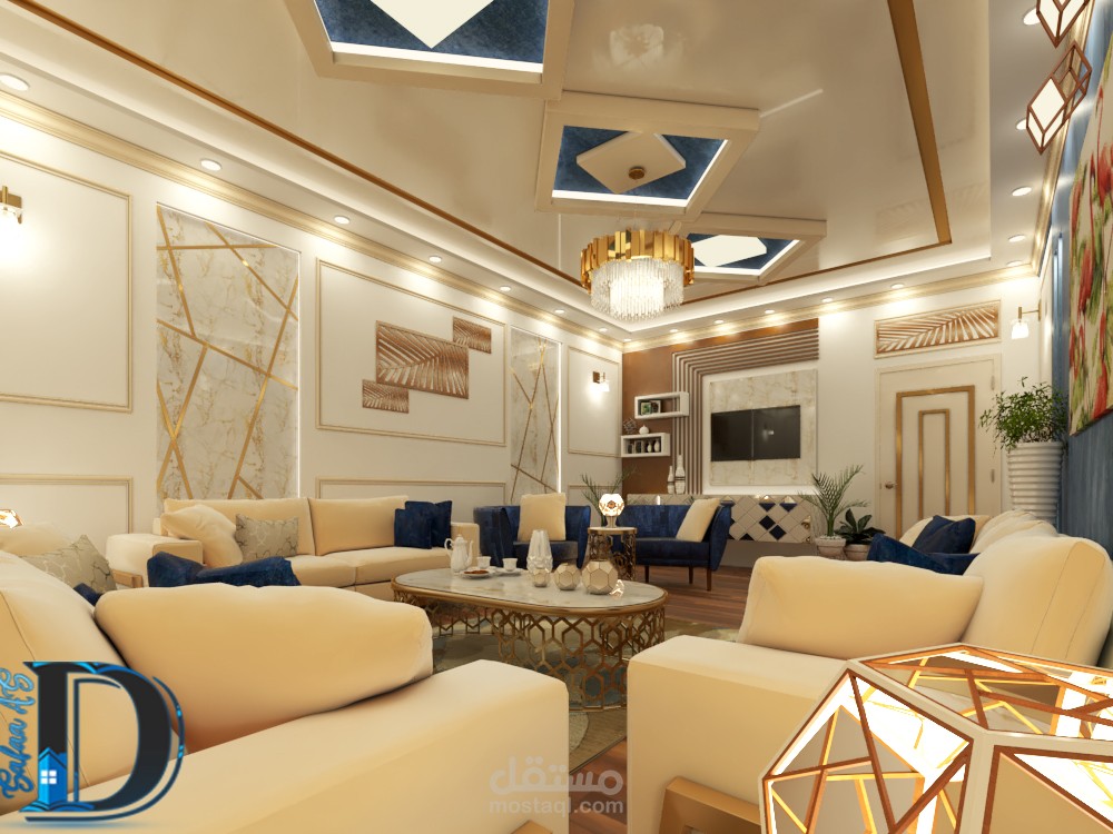 تصميم غرفه ضيافه مغلقه