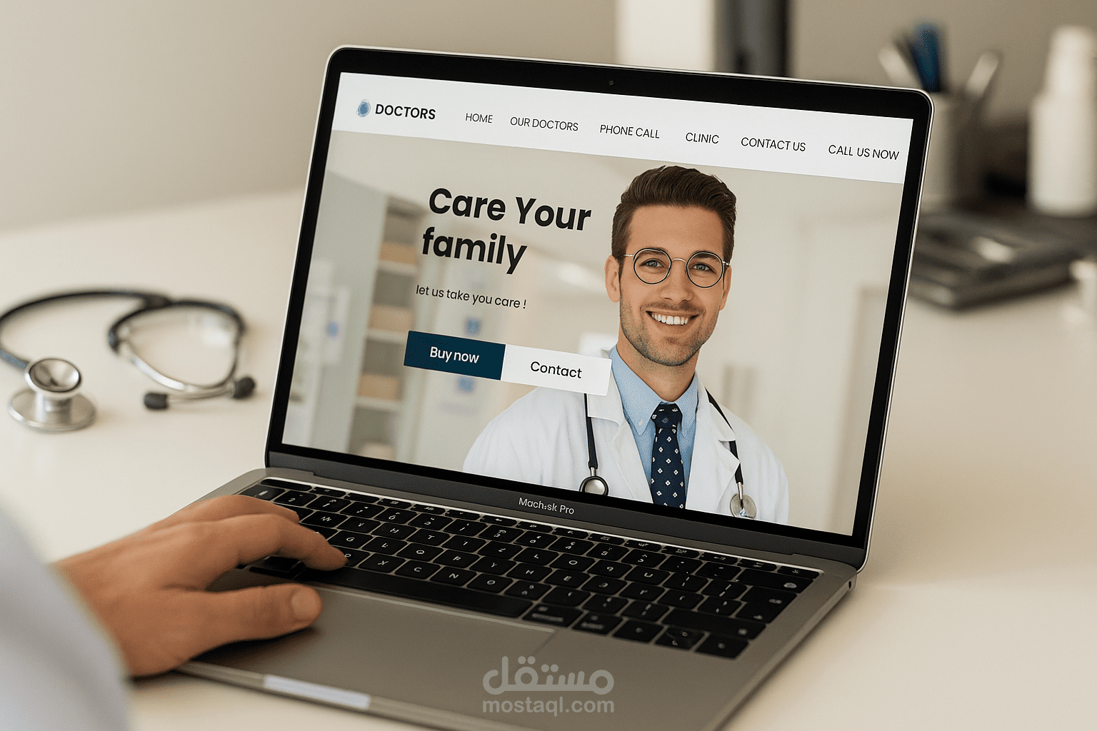 نموذج موقع طبي يوفر خدمات الحجز والإستشاره الطبية أونلاين