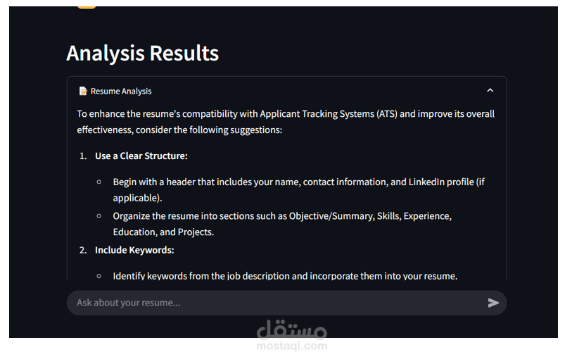 مكتمل بناء مساعد الذكاء الاصطناعي  متكامل مع  chatGPT المتخصص مع واجهة streamlit