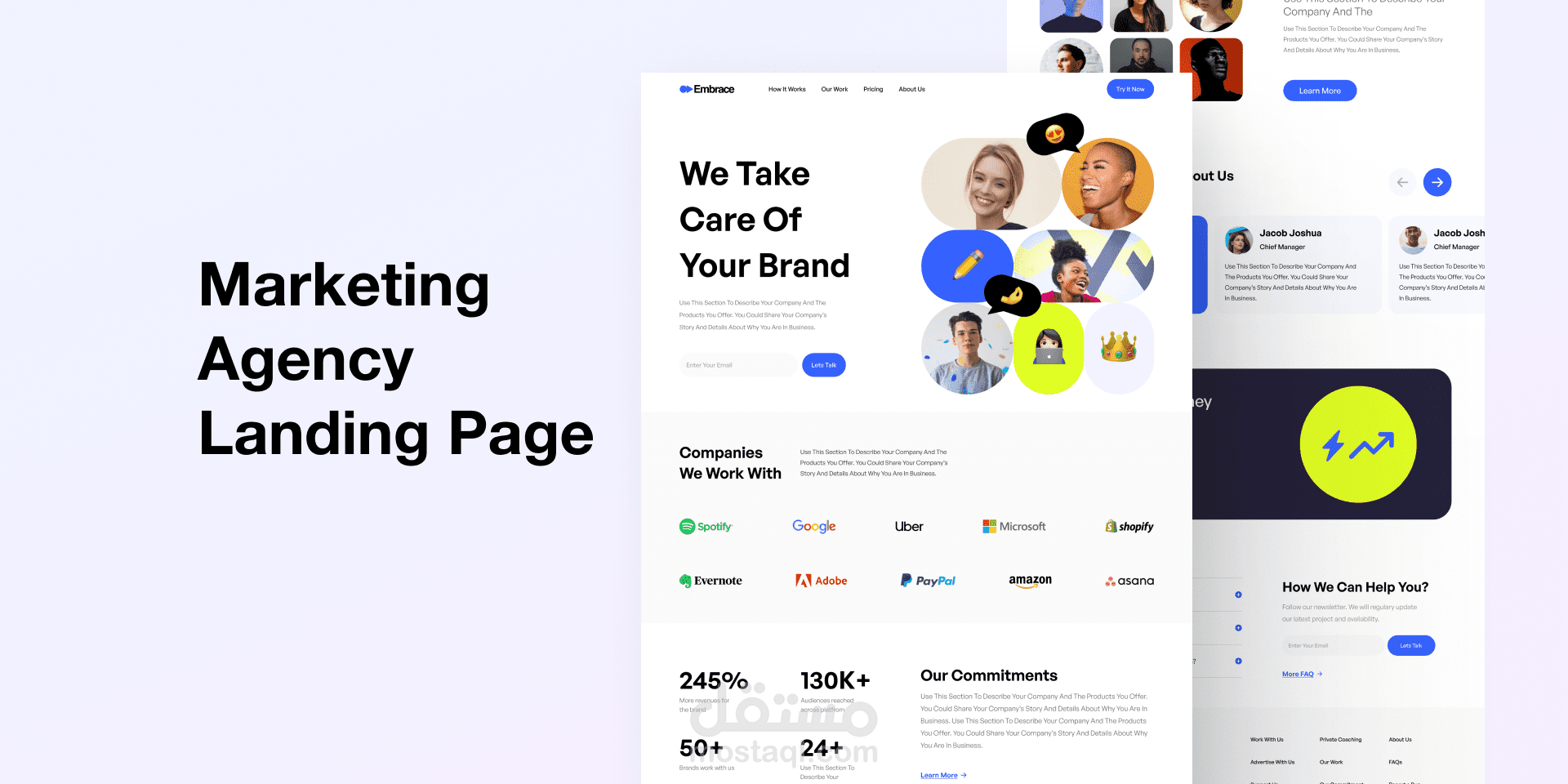 landing page for enterprise