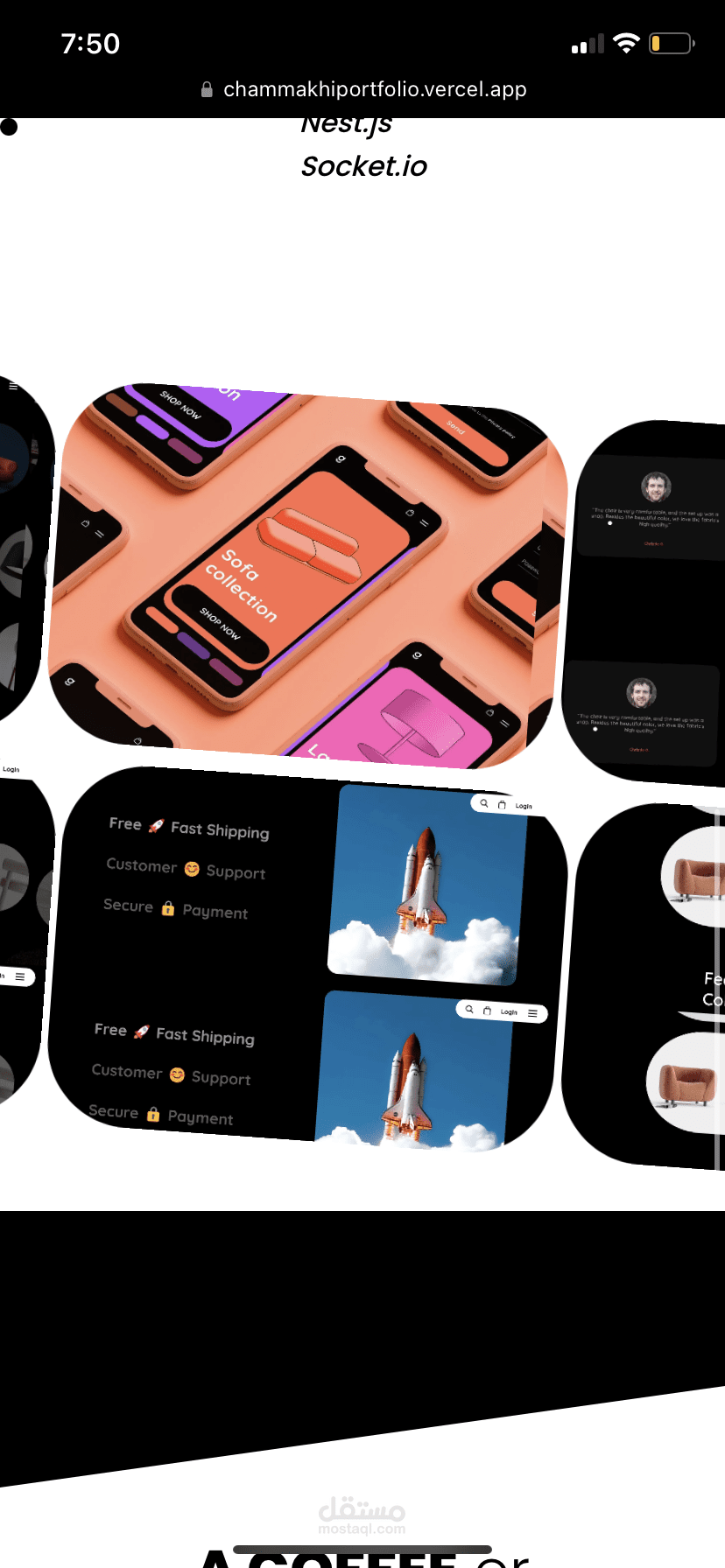 موقعي الخاص My portfolio