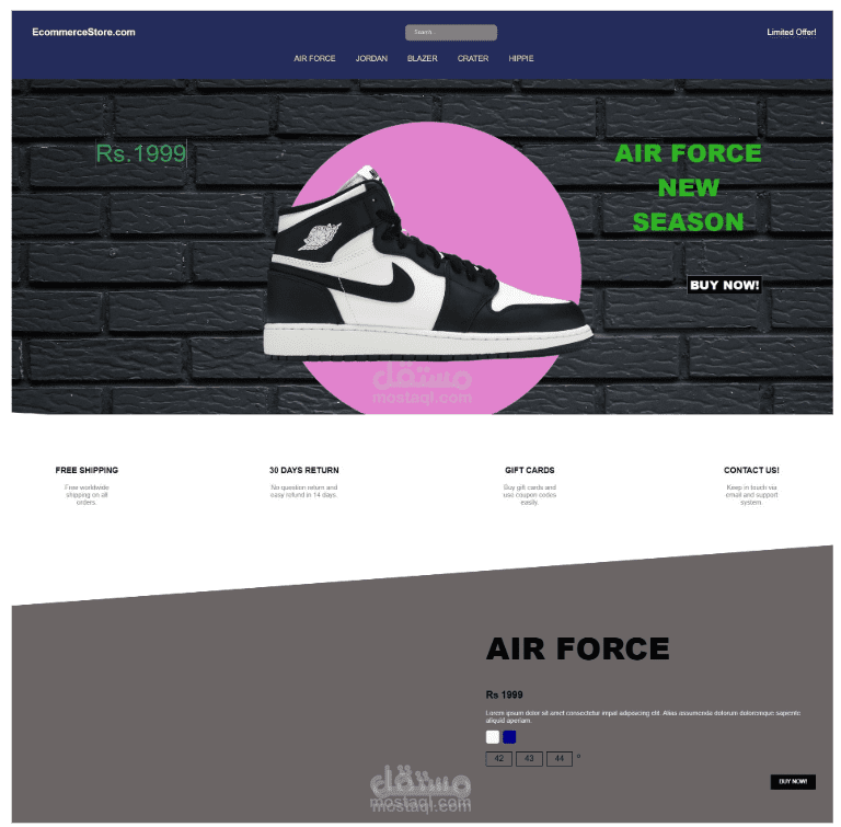 front end for Shopping