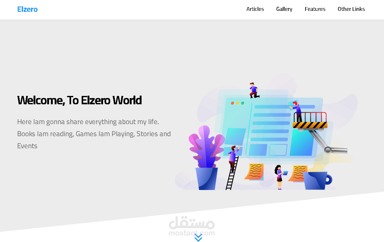 Responsive website with landing page