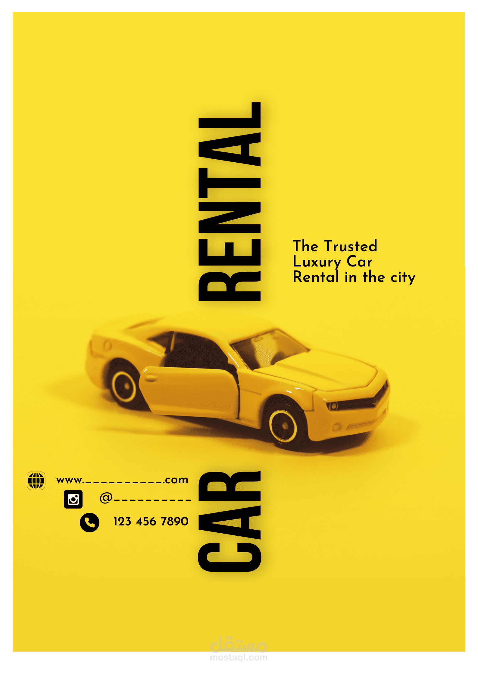 تصميم بوستر لشركة تأجير سيارات