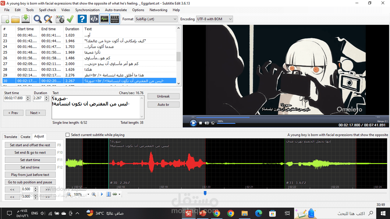 ترجمة مقاطع مرئية (سترجة)