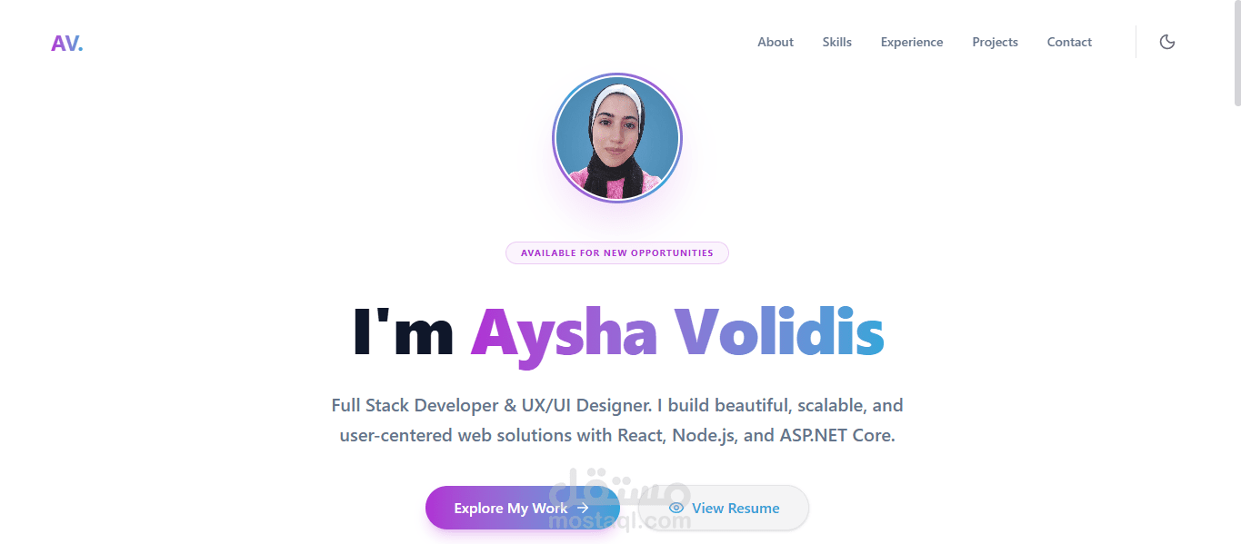 تطوير بورتفليو Portifio جذاب يعرض اعمالي وخبراتي