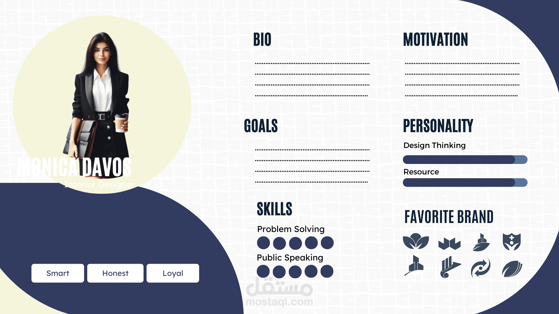 خريطة ذهنية فارغة بامكاني ملئها والتعديل عليها   تنسجم مع أفكارك.