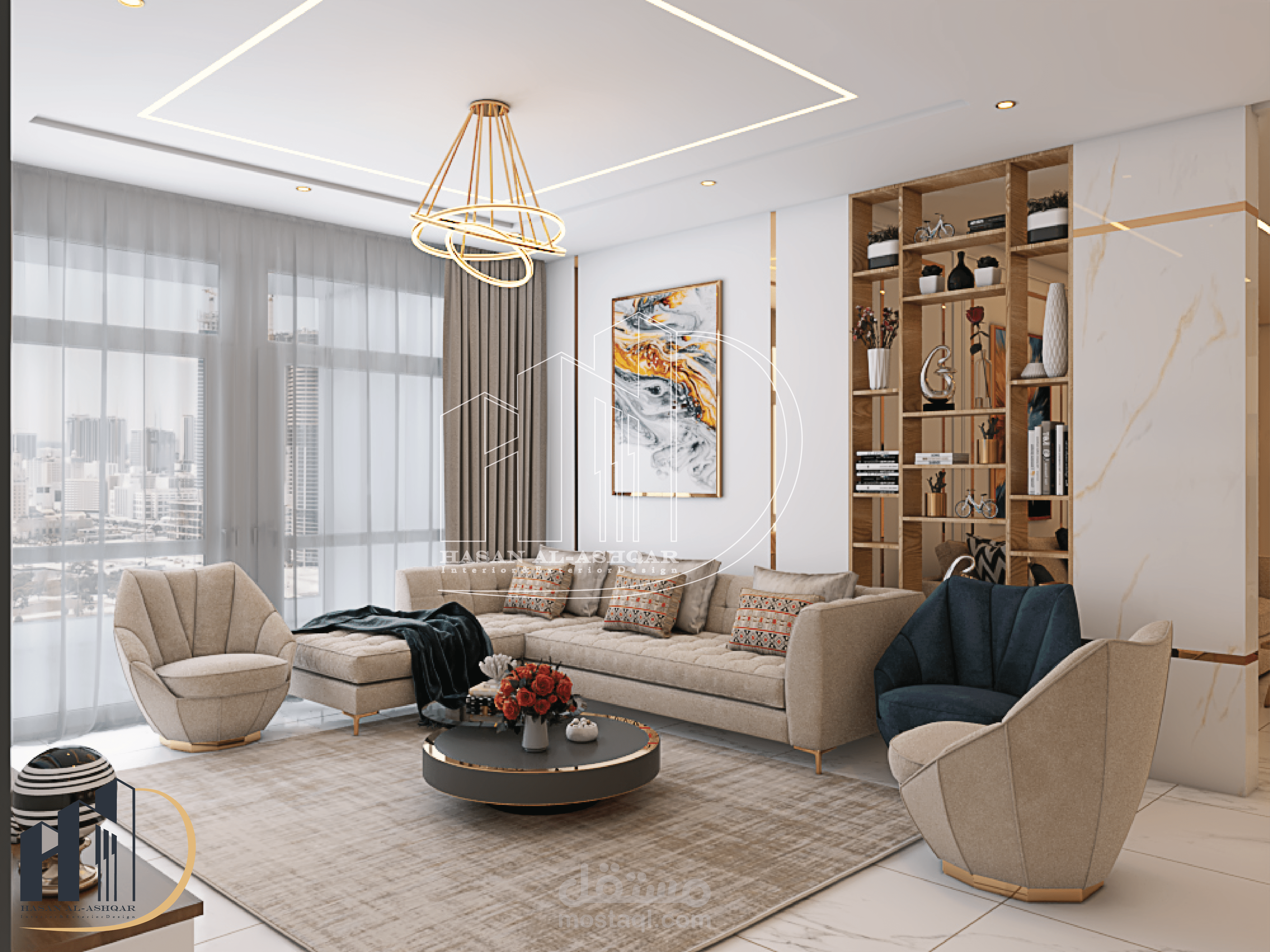 شقة سكنية بطابع مودرن .