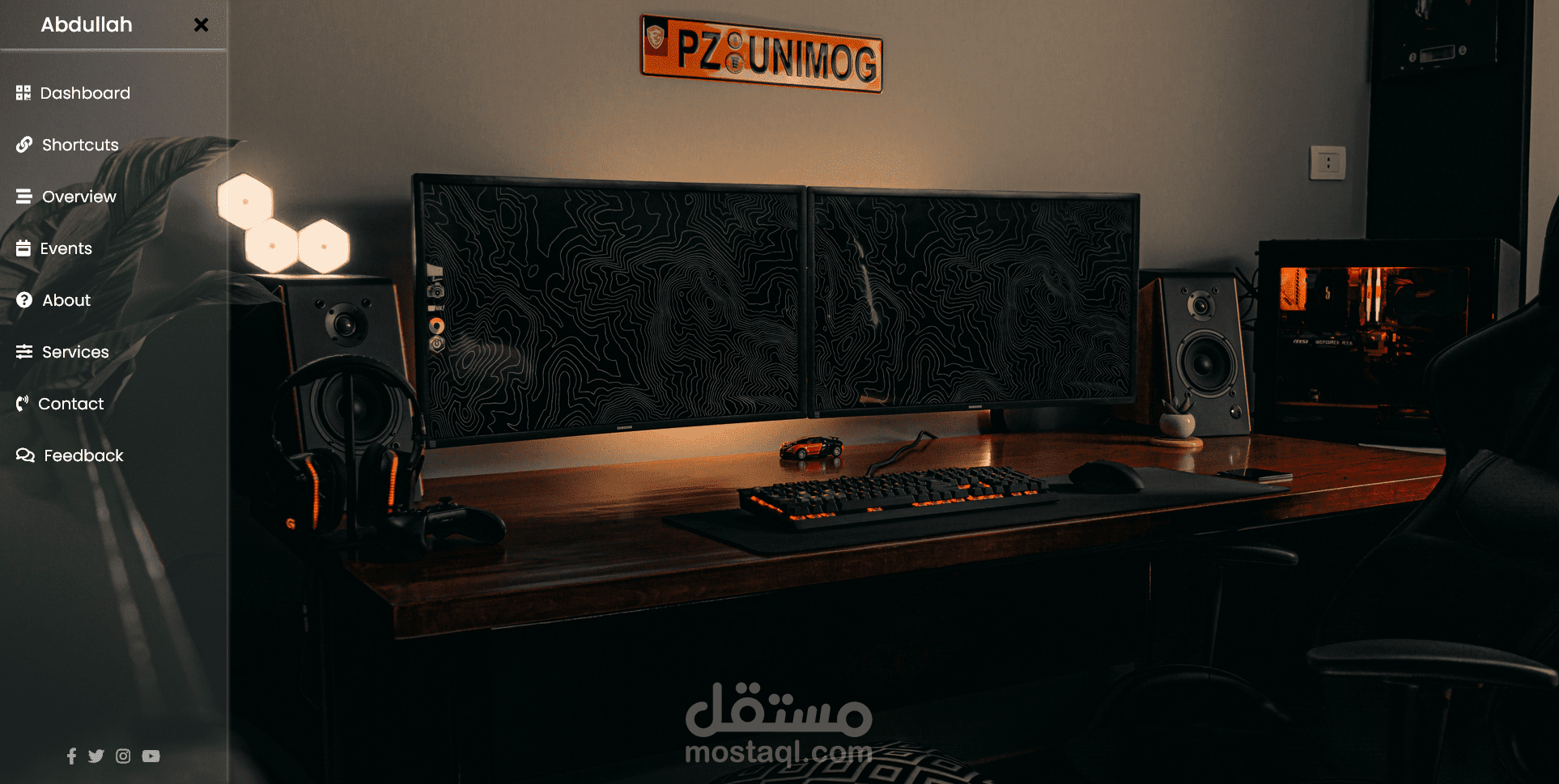 تصميم موقع بسيط
