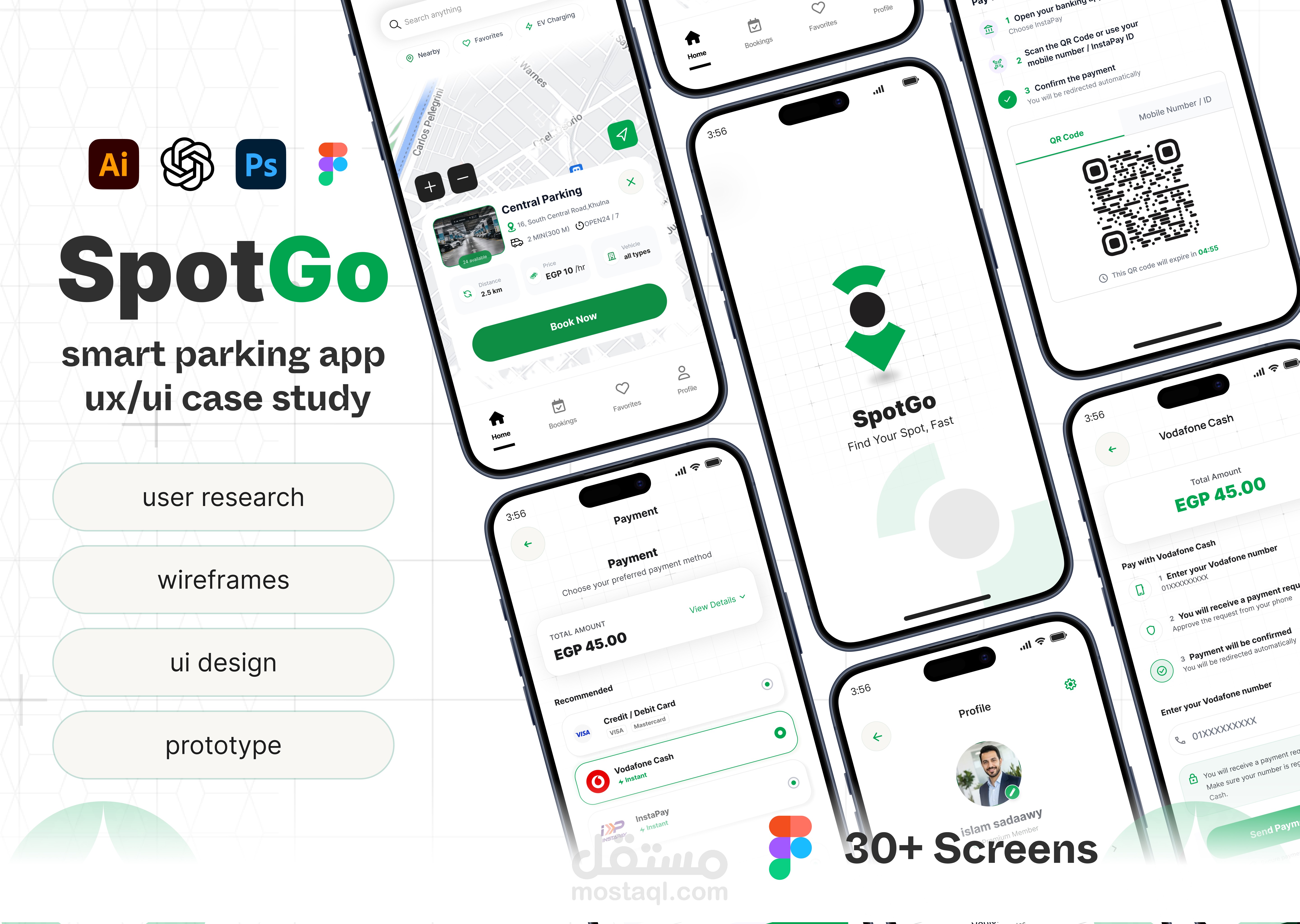 SpotGo_ Smart Parking App  UX/UI Case Study