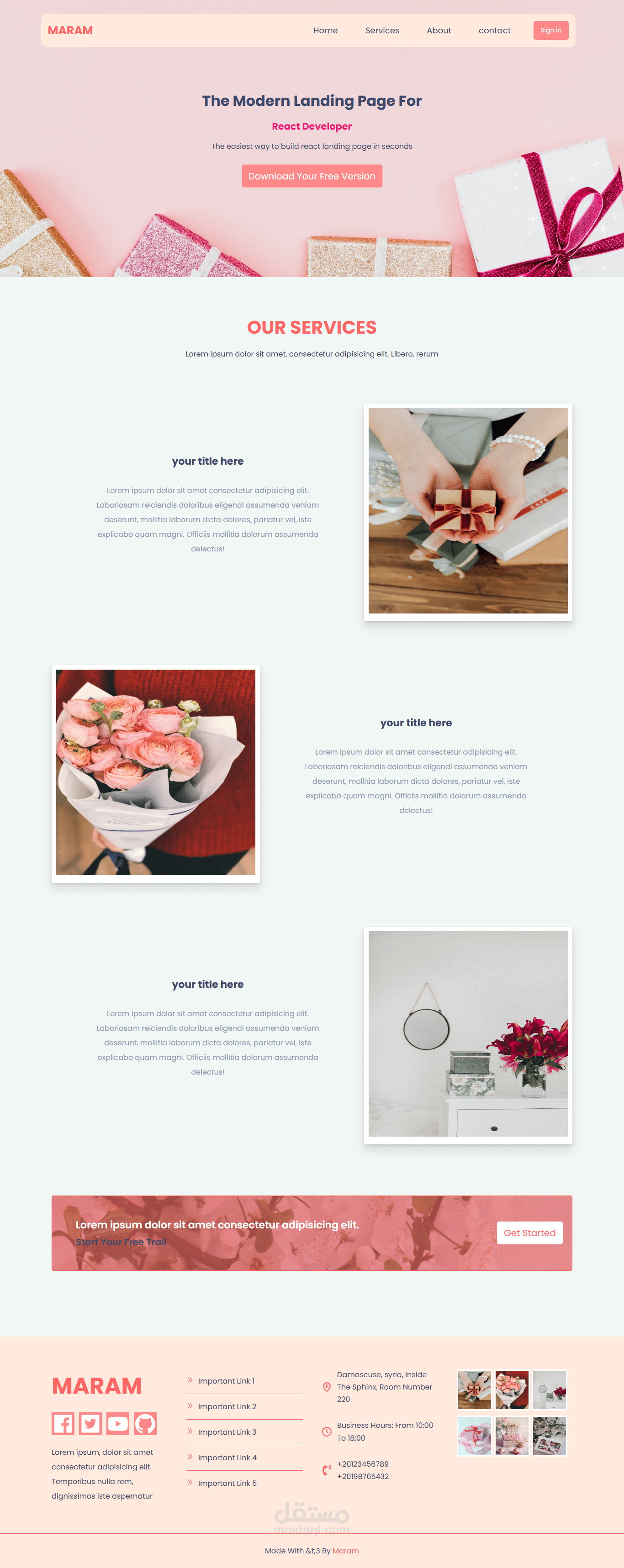 Landing page