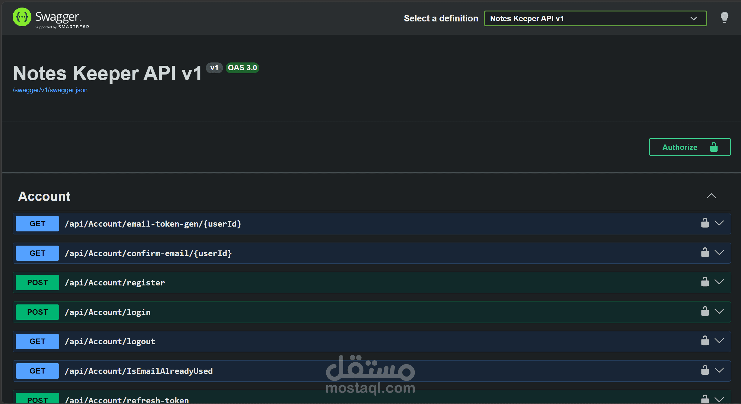 NotesKeeper RESTful API