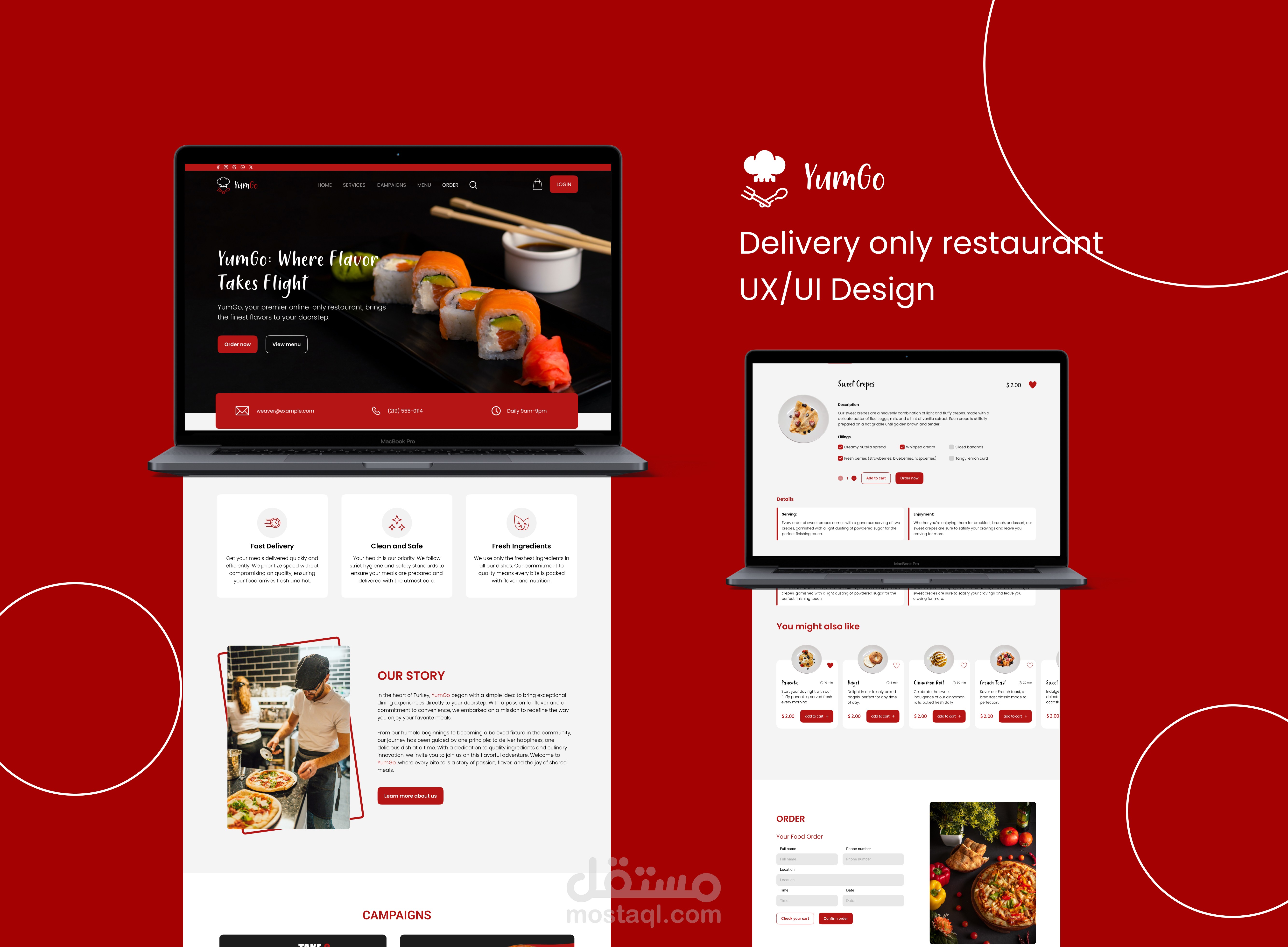Delivery Only Restaurant UX UI Design