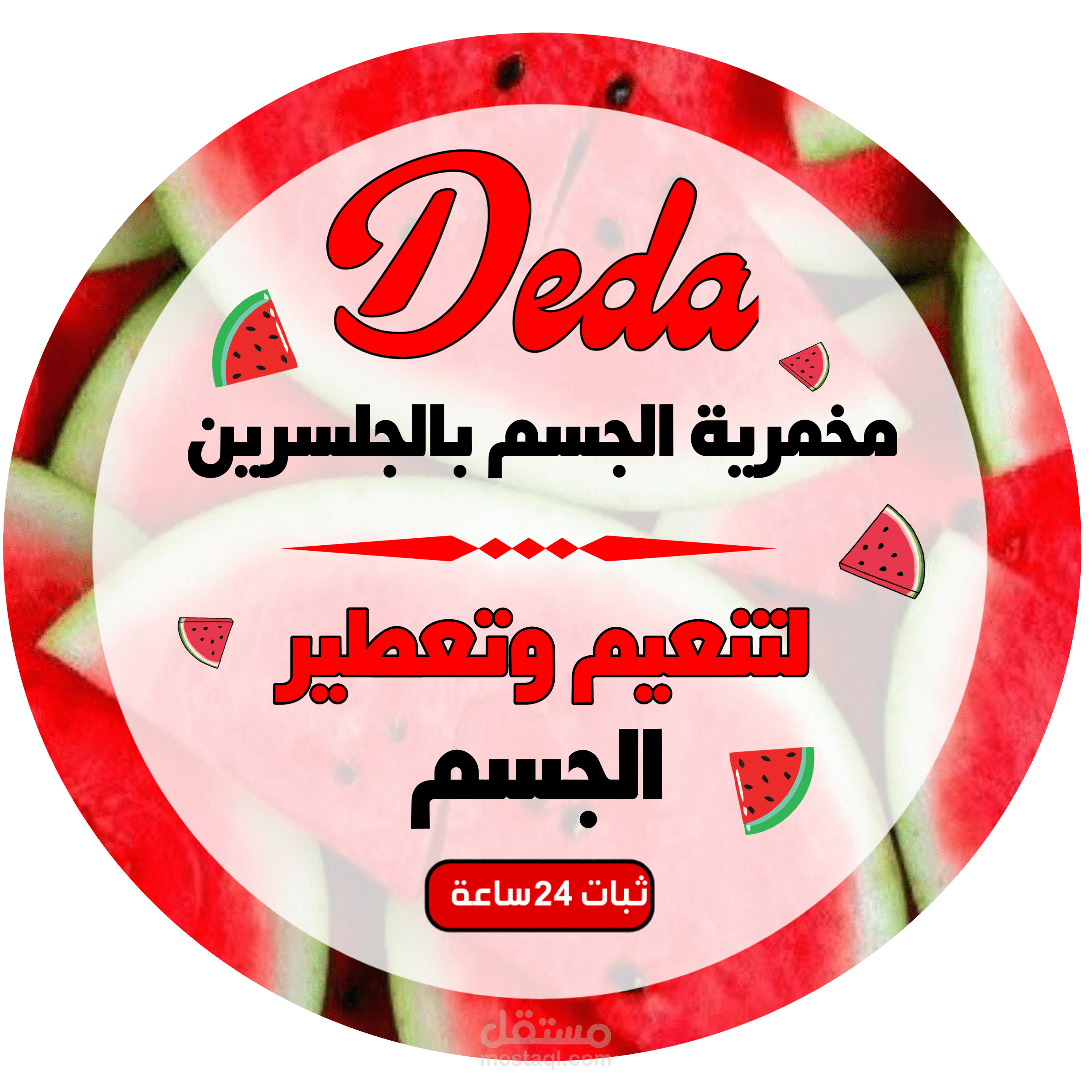 Deda ملصق عبوة