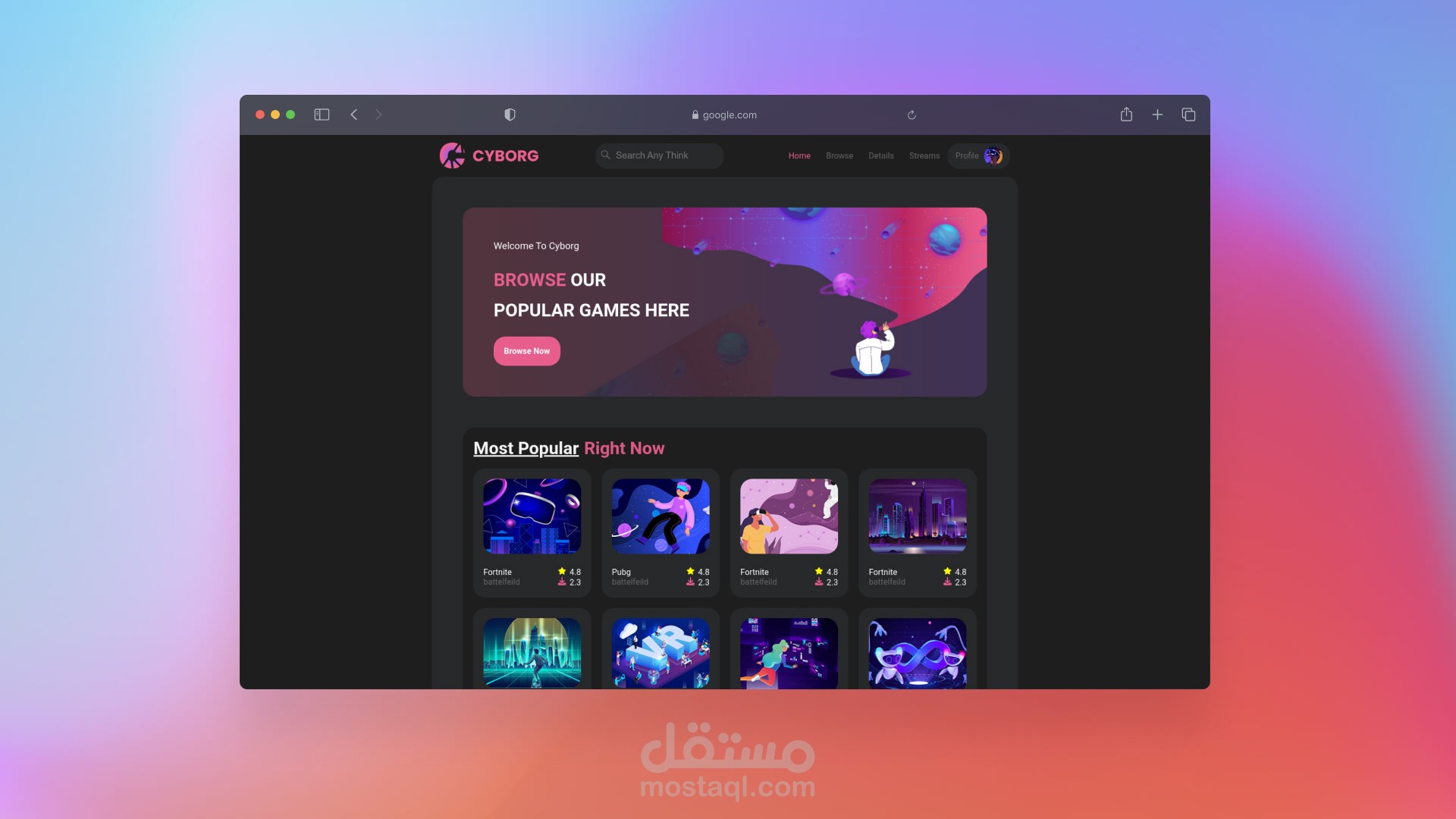 برمجة موقع ألعاب تفاعلي باستخدام React و Framer Motion