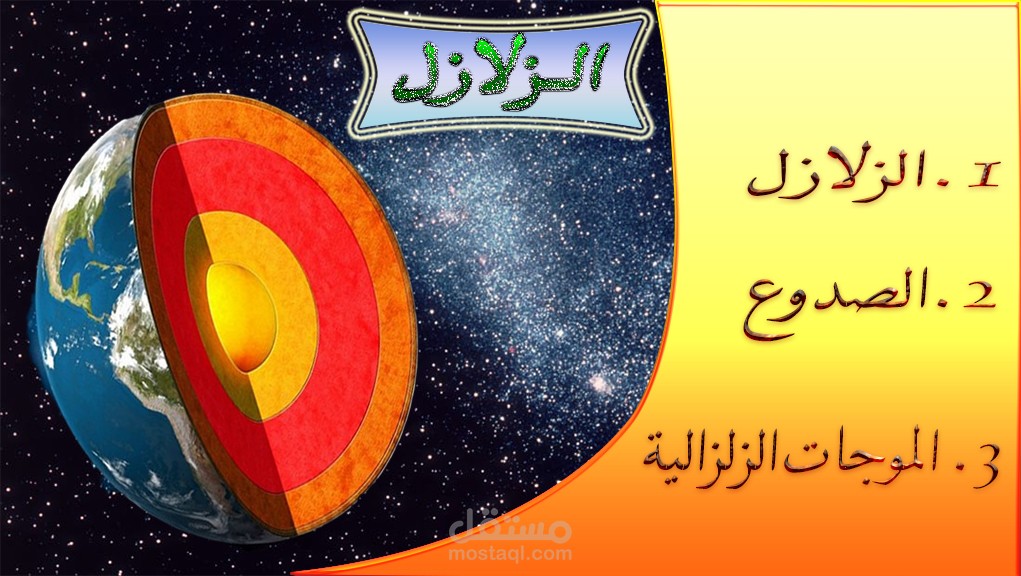 تفريغ فصل الزلازل فى ملف عرض بوربوينت