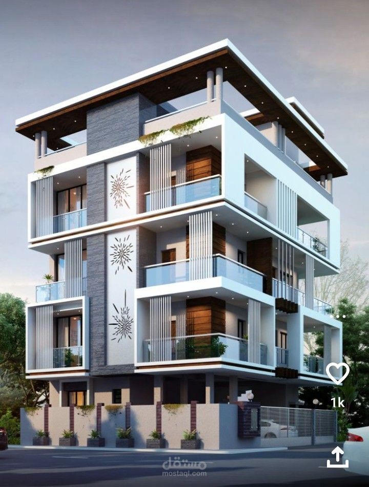 تصميم واجهات فلل نيو كلاسيك