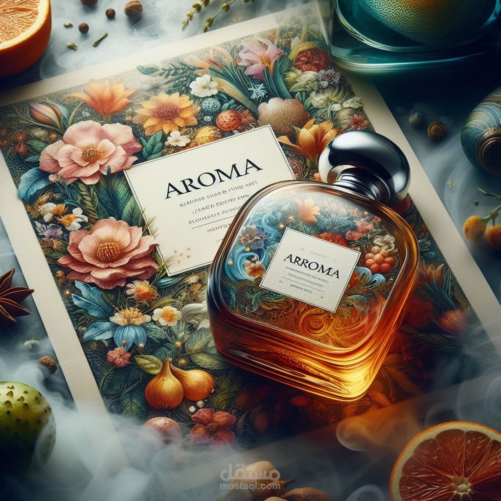 تصميم لمحل عطور يدعى Aroma