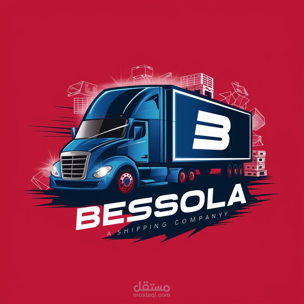 لوجو احترافي لشركه شحن حر