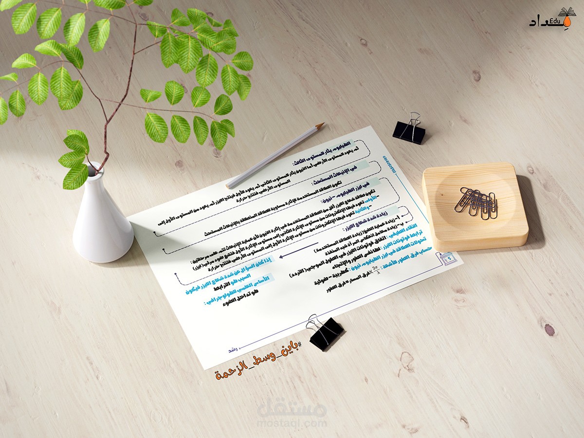تصميم مذكرة فيزياء
