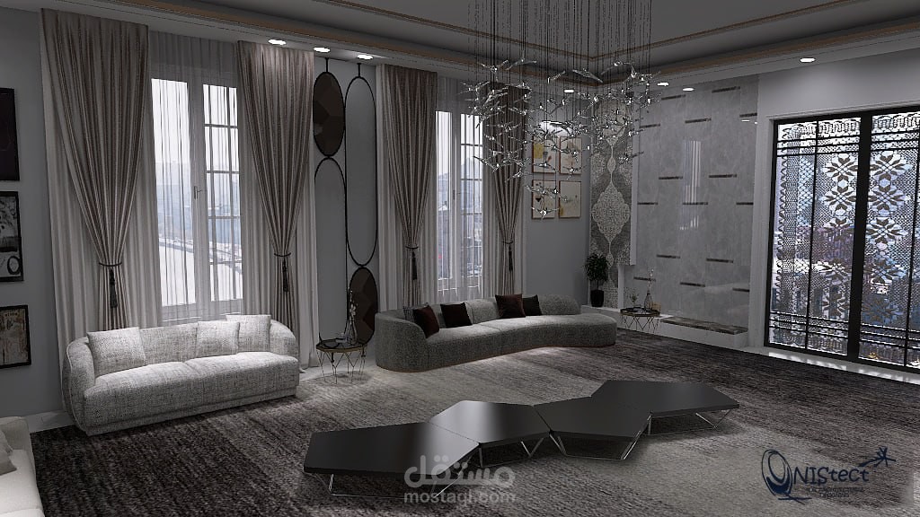 تصميم مجلس مودرن في فيلا سكنية