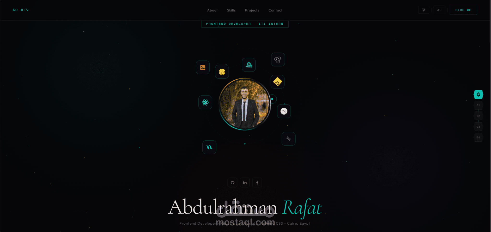 موقع شخصي Portfolio لعرض مهاراتك و اعمالك والتواصل معك