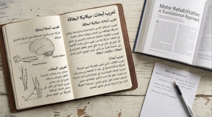 ترجمة وتعريب أبحاث في علوم التأهيل الرياضي.