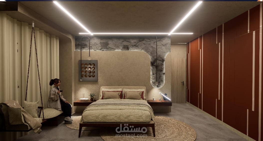 ريندر غرفه نوم ماستر