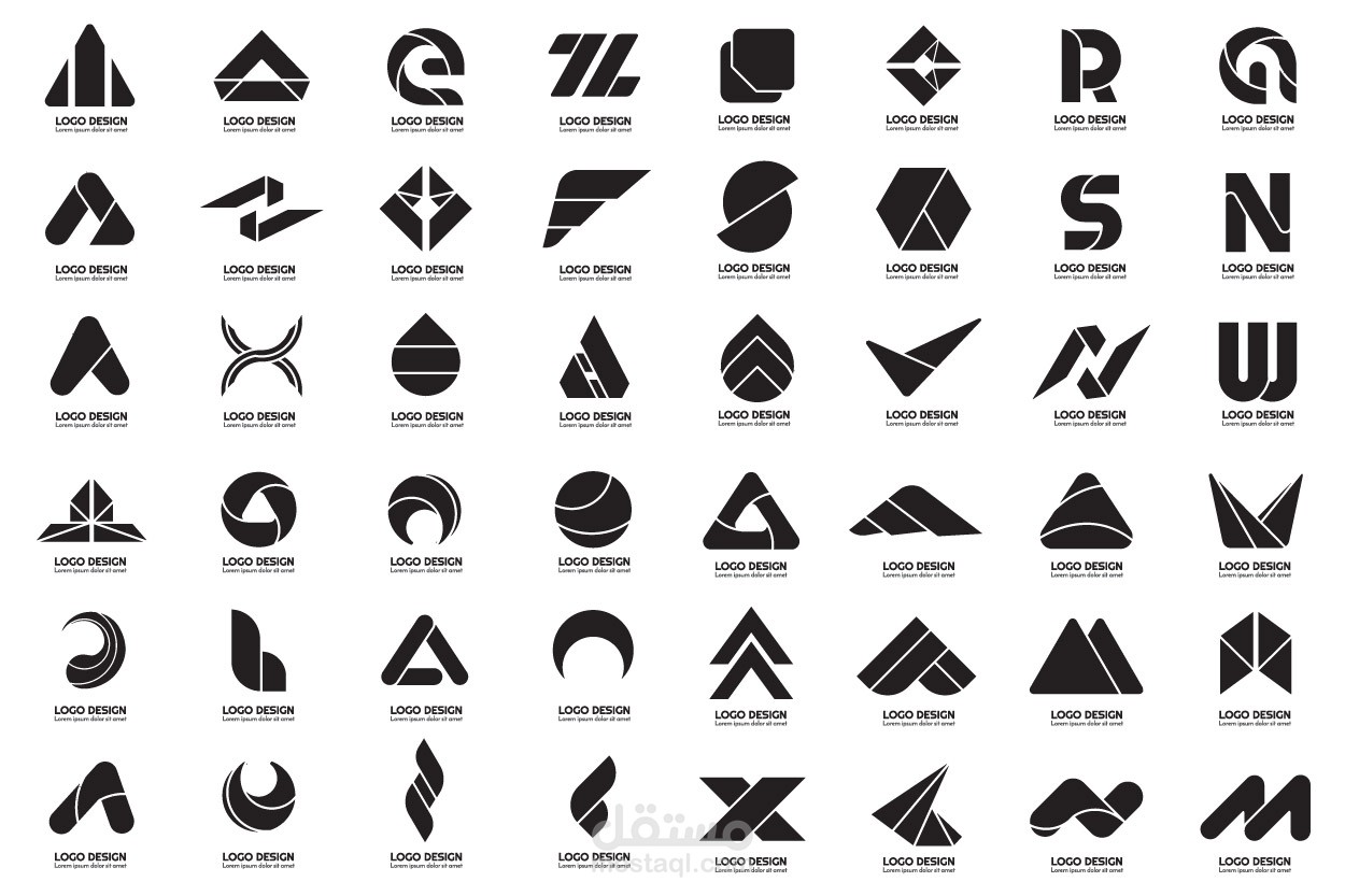 Black and white Modern logo