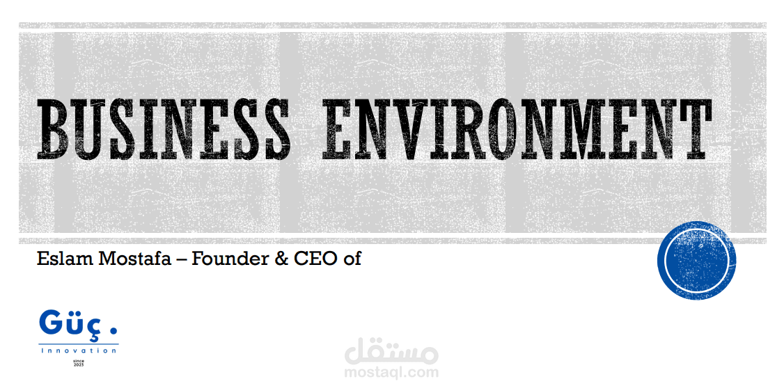 Business Webinar About Business Environment