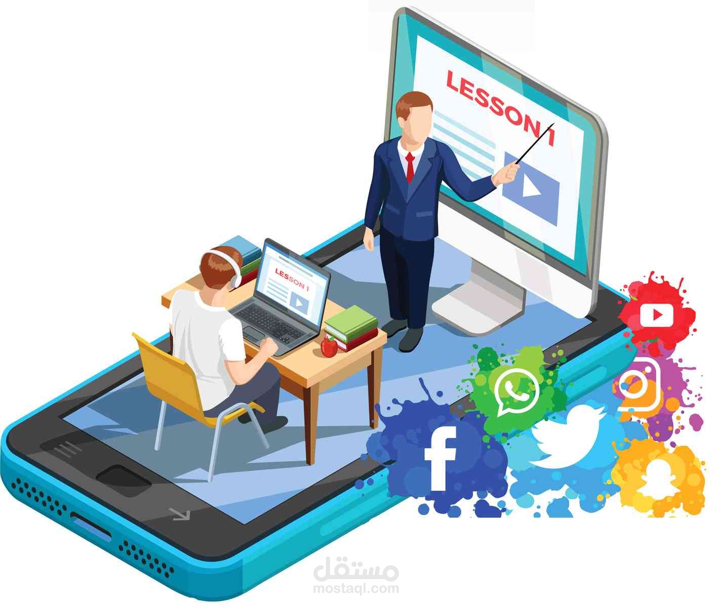 إعطاء دروس خصوصية عن بعد وتأليف نماذج أسئلة امتحانات واختبارات للغة الفرنسية
