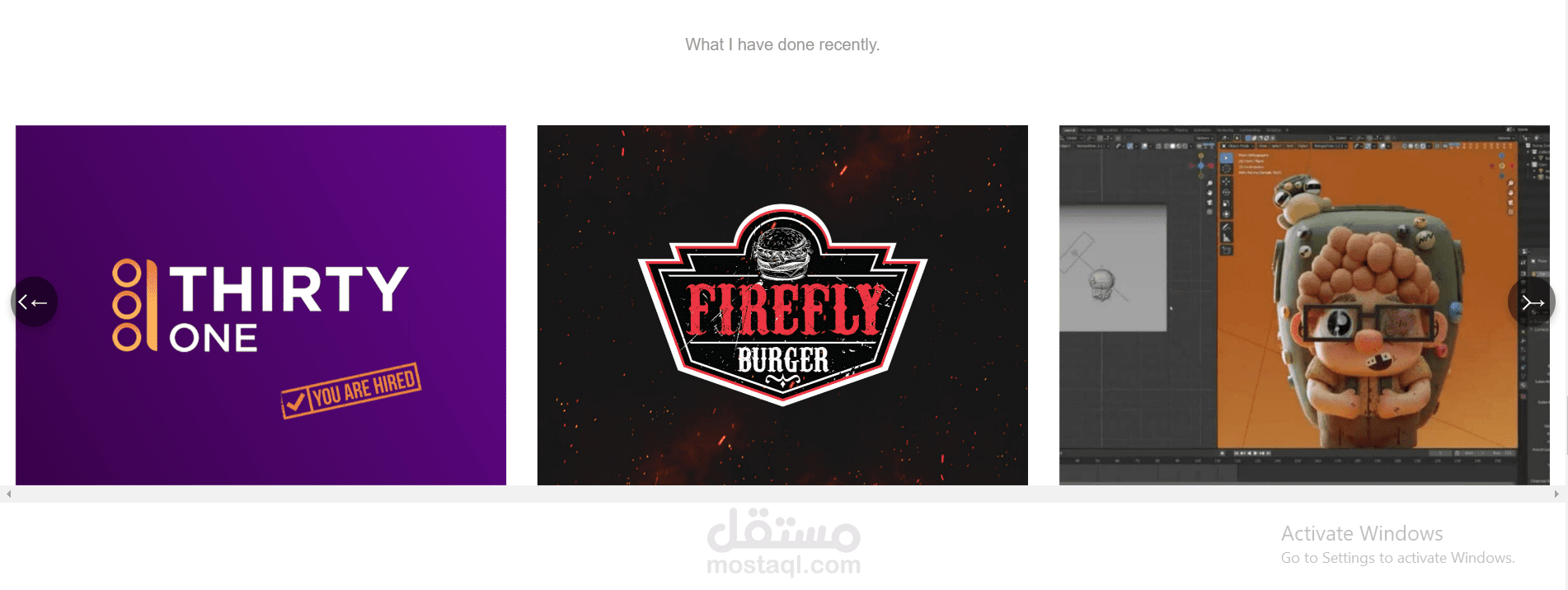 موقع ويب تعريفى portfolio