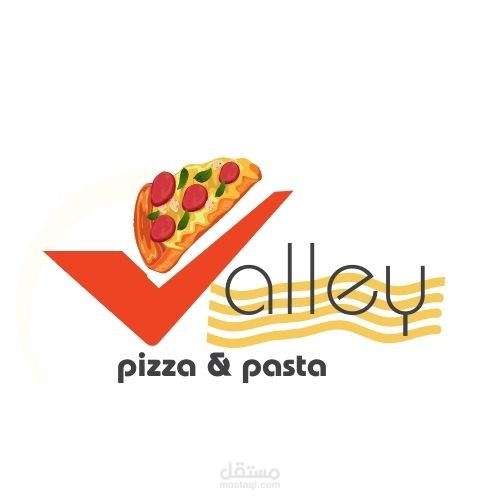 لوجو لمطعم يقدم البيتزا والمكرونة