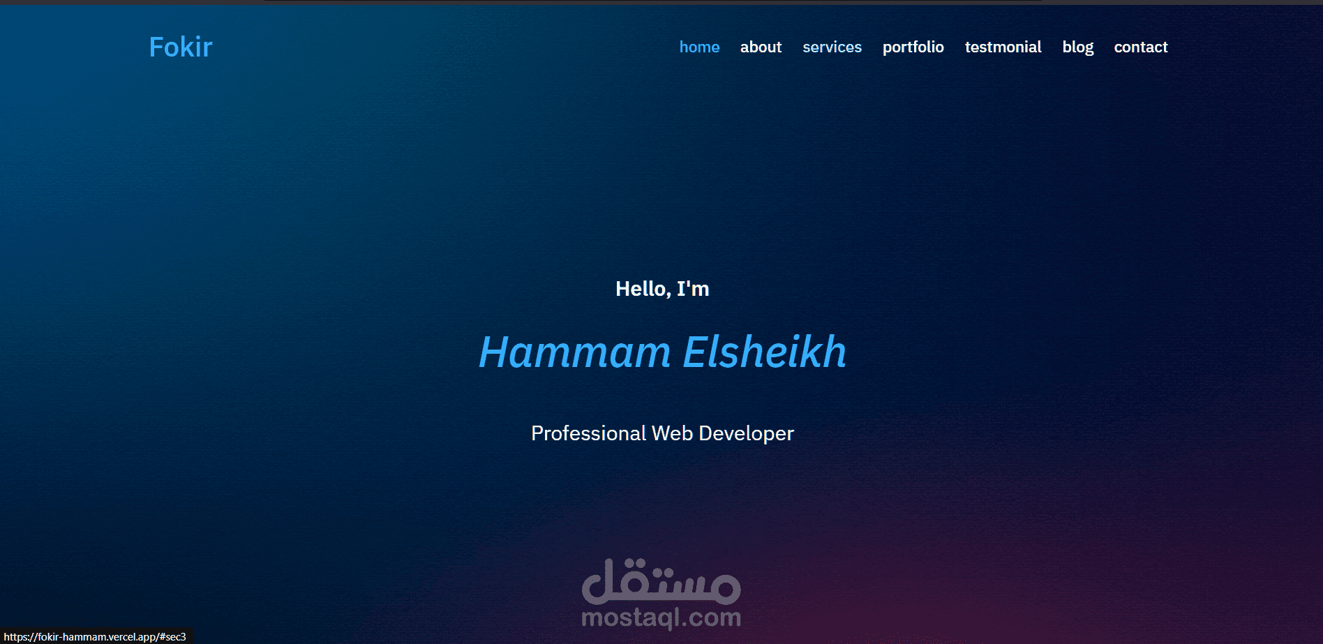 موقع portfolio (معرض اعمال)