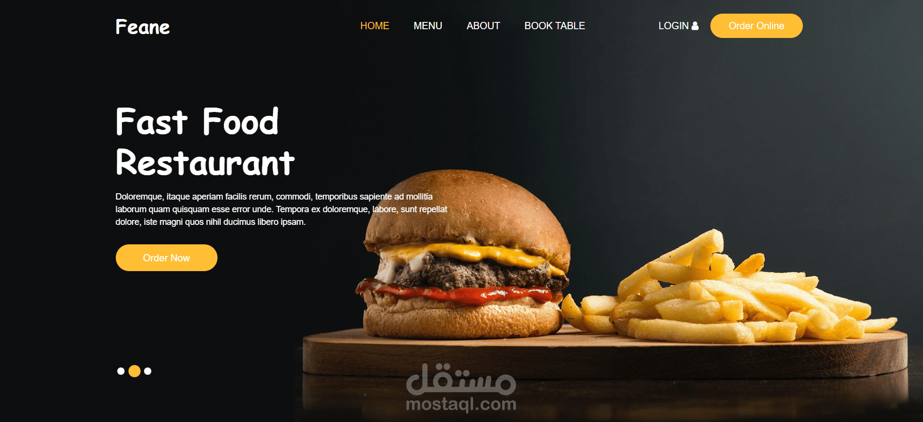 موقع إلكتروني احترافي لمطعم إيطالي – كامل مع لوحة تحكم