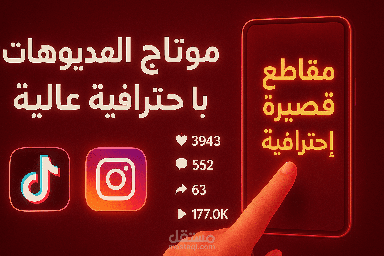 مونتاج احترافي للفيديوهات الإعلانية أو البودكاست أو السوشيال ميديا