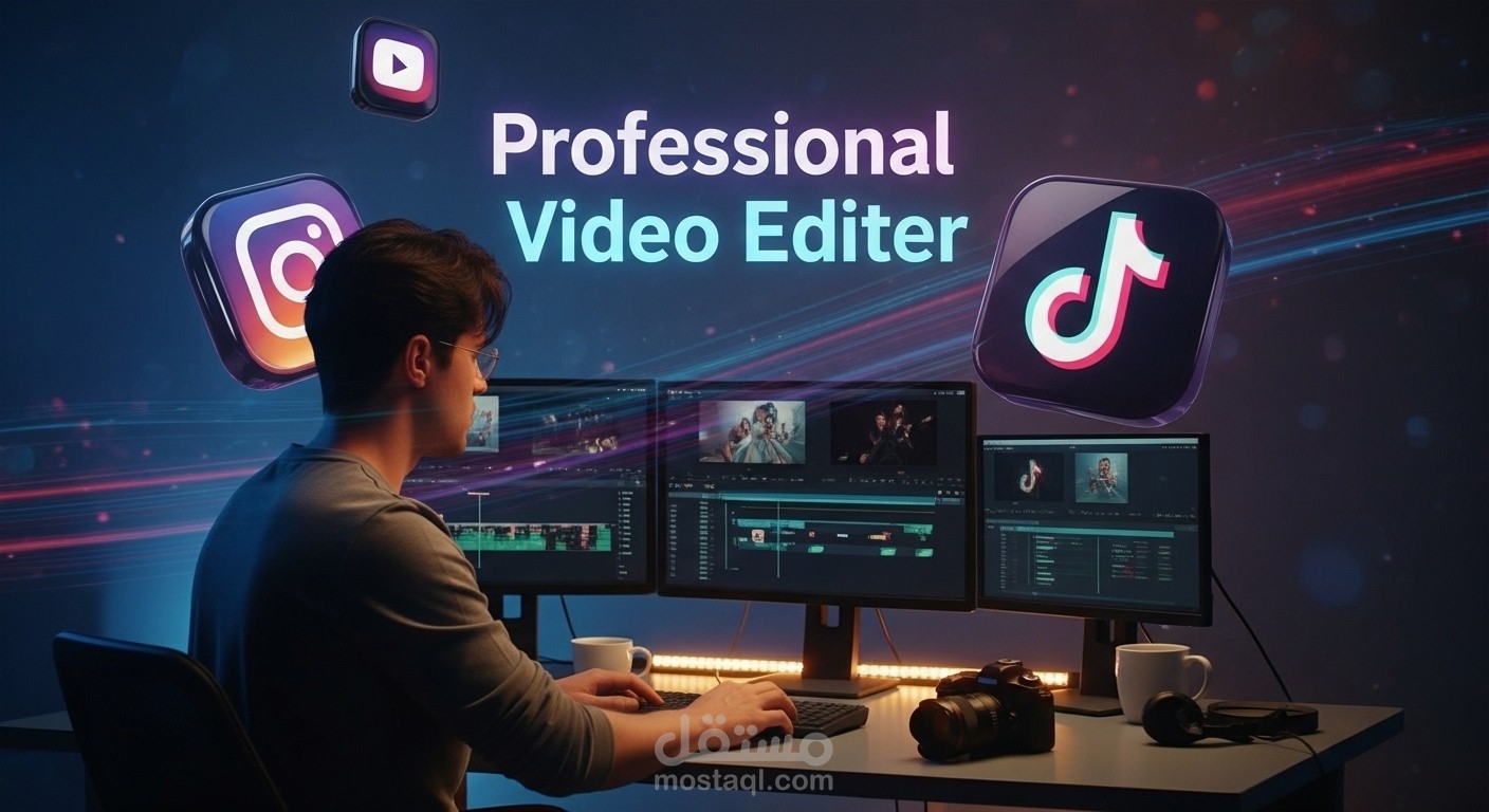 مونتاج فيديو قصير انيميشن بالكامل