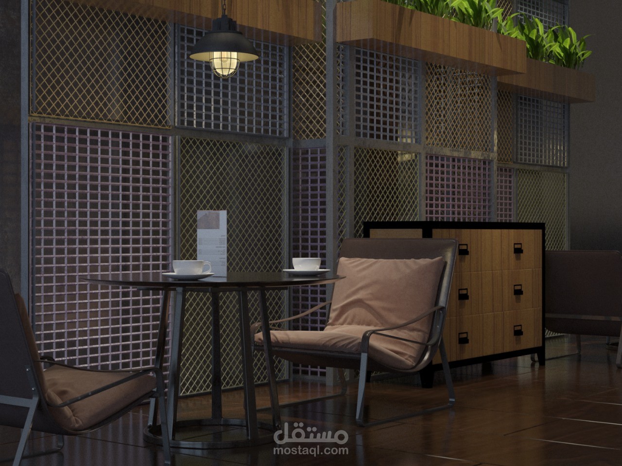 تصميم داخلي لكوفي شوب