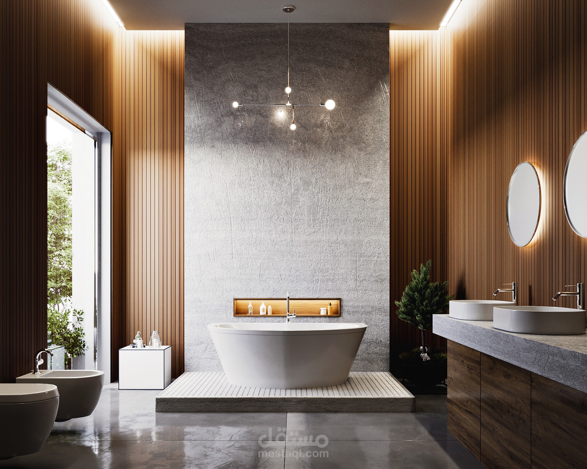 تصميم حمام بالطراز المودرن