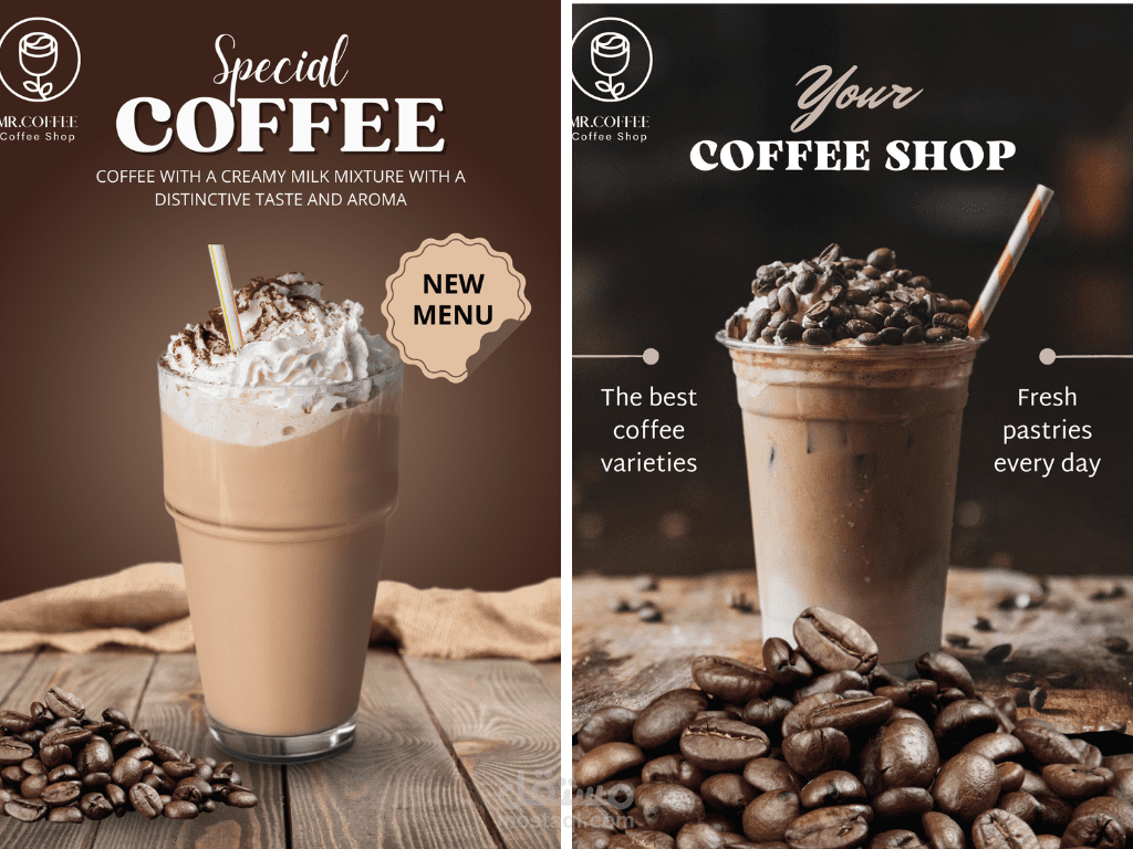 Mr.coffee social media and menu design