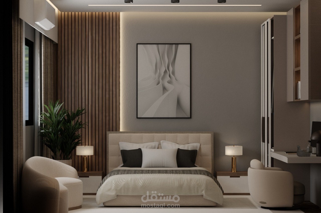 تصميم داخلي - شقة فندقية في المملكة العربية السعودية