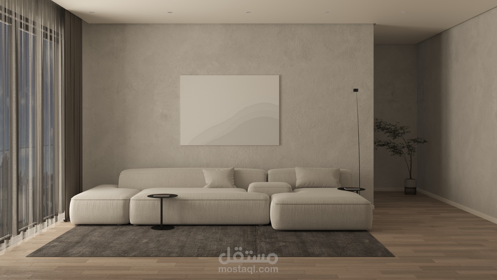 تصميم فراغ معيشة صغير