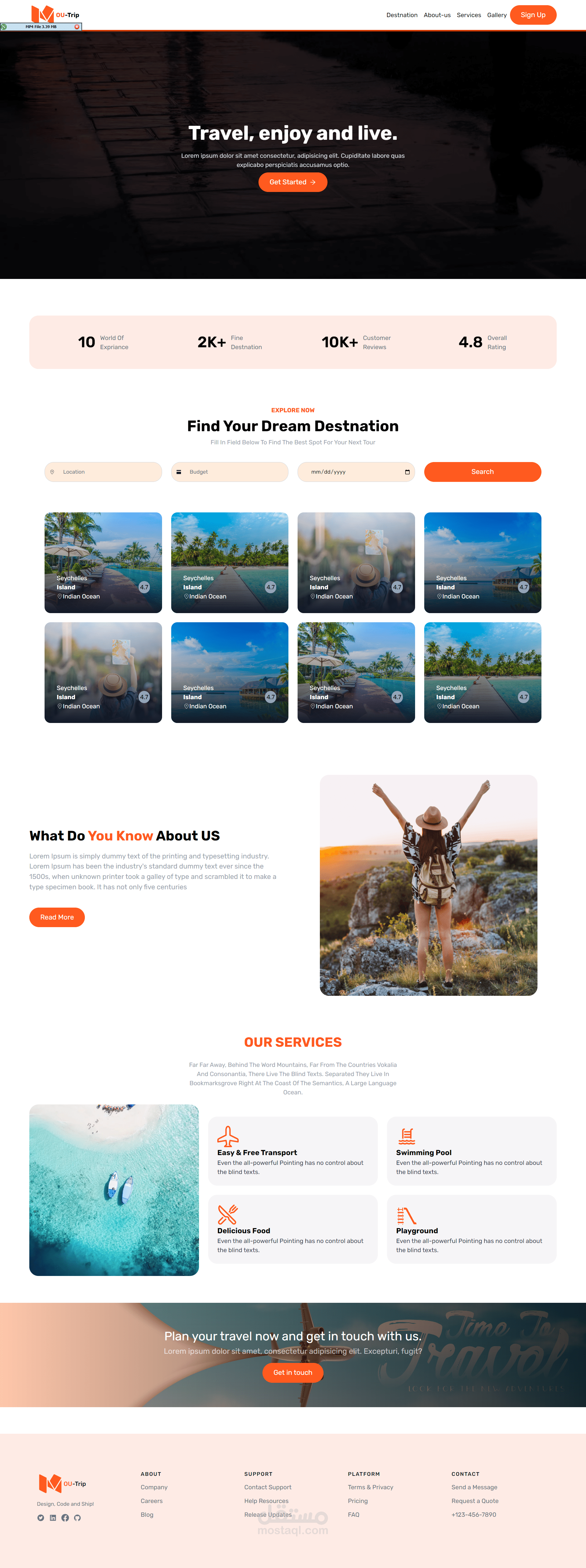 Landing page
