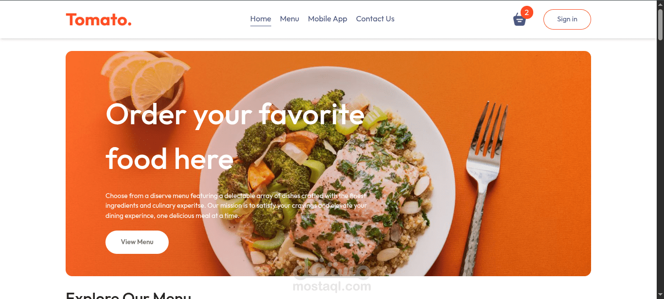 Tomato Food Delivery | منصة ذكية لطلب وتوصيل الطعام