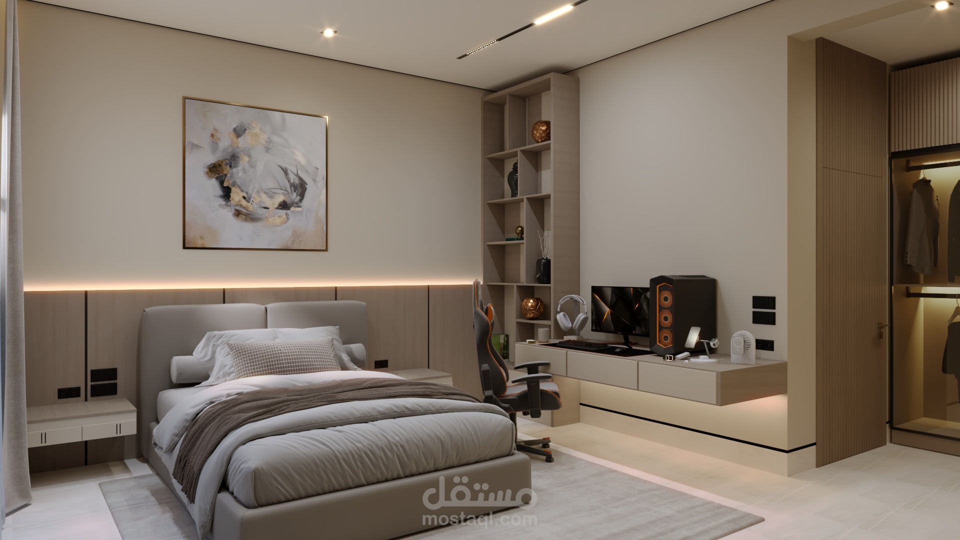 تصميم غرفة غيمنج بسيطة