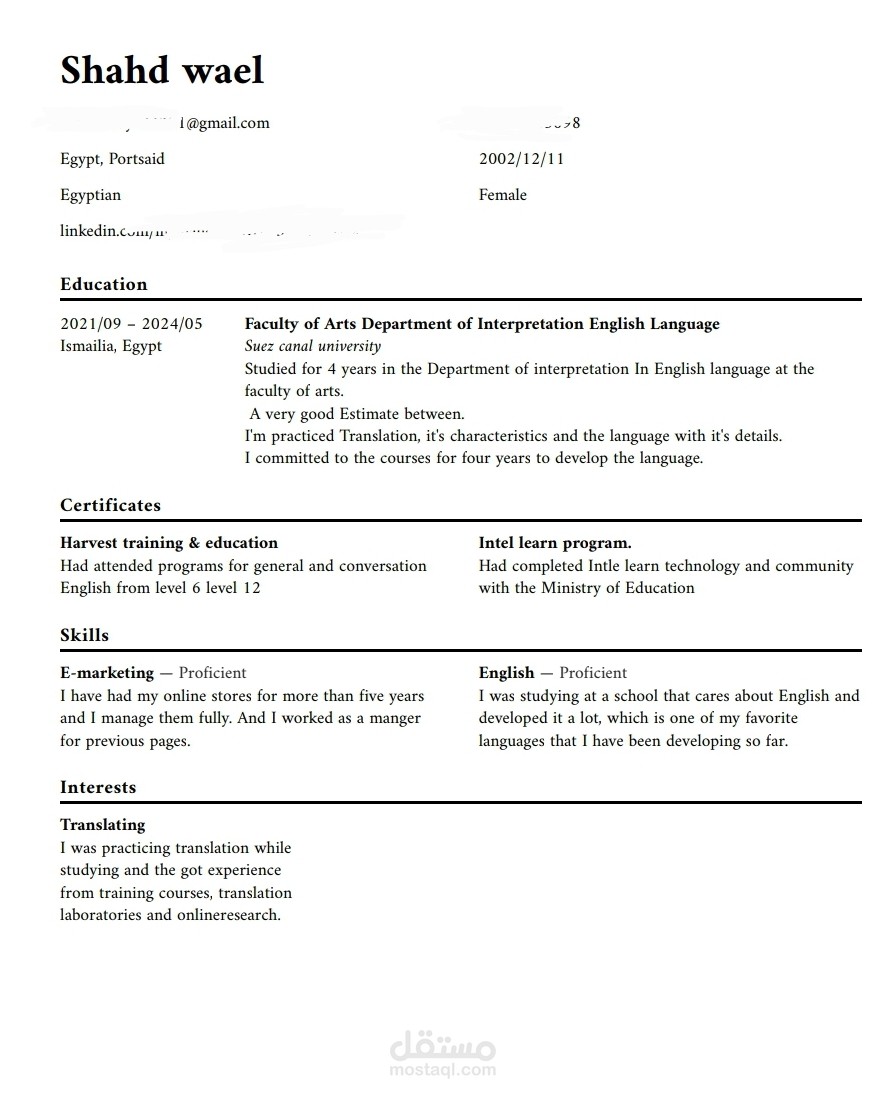 CV and resume writing