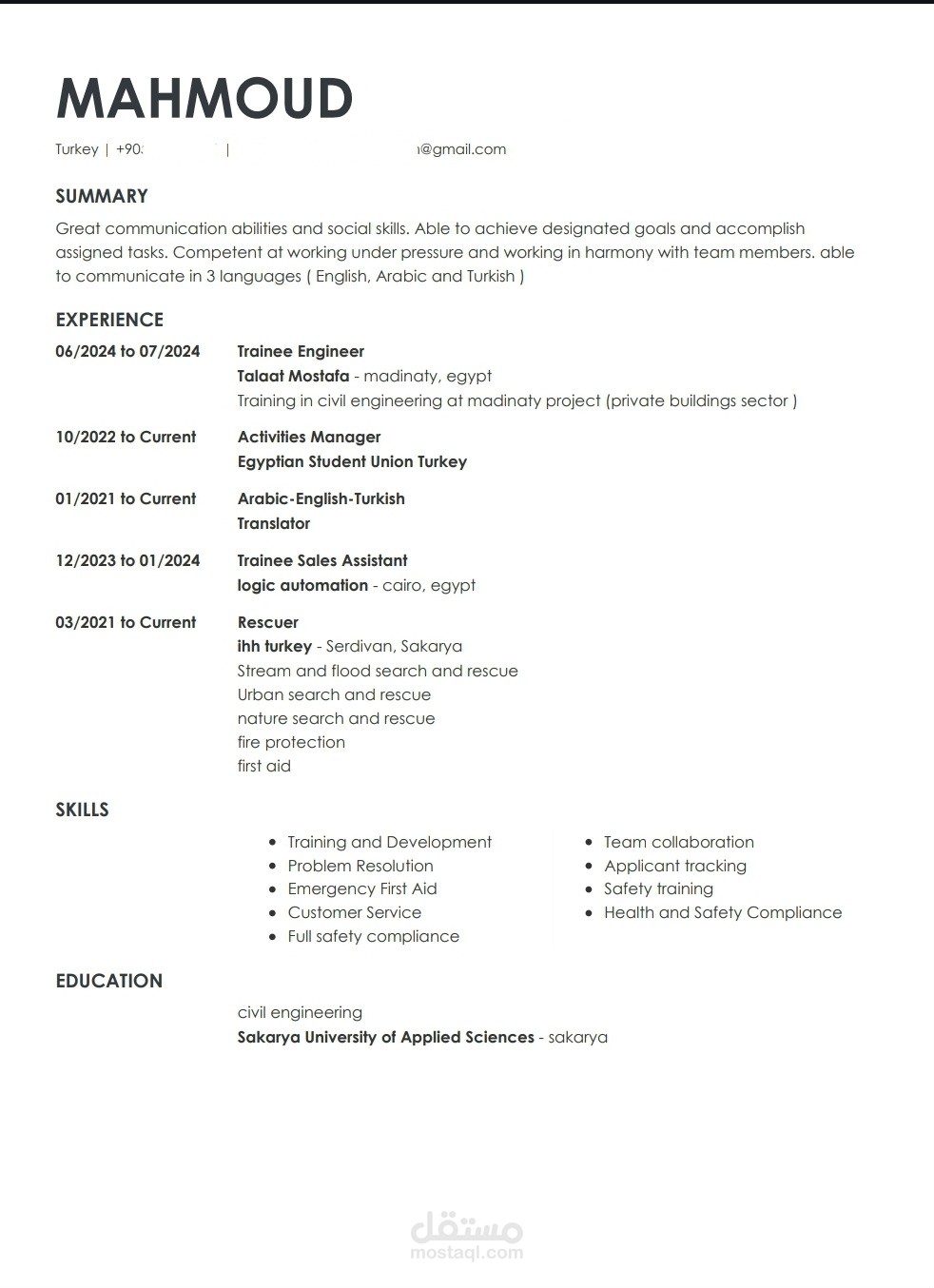 Cv writing