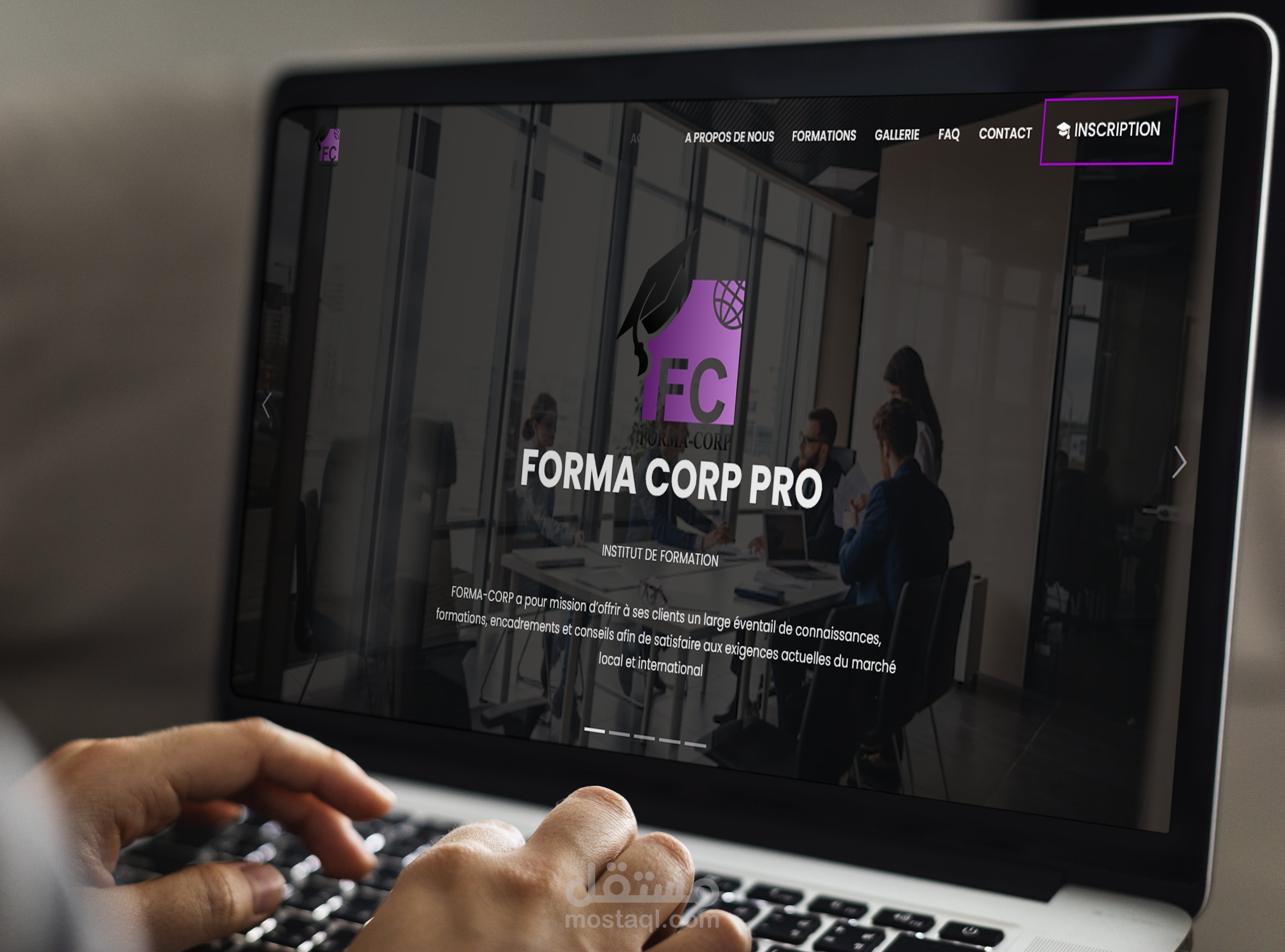 تصميم موقع الكتروني لمدرسة FORMA-CORP